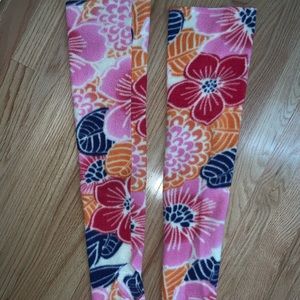 Fleecys floral printed leg warmers